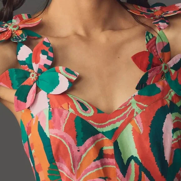 Anthropologie Farm Rio Palm Midi Dress *zipper flaw*
wedding guest dress - Picture 2 of 12